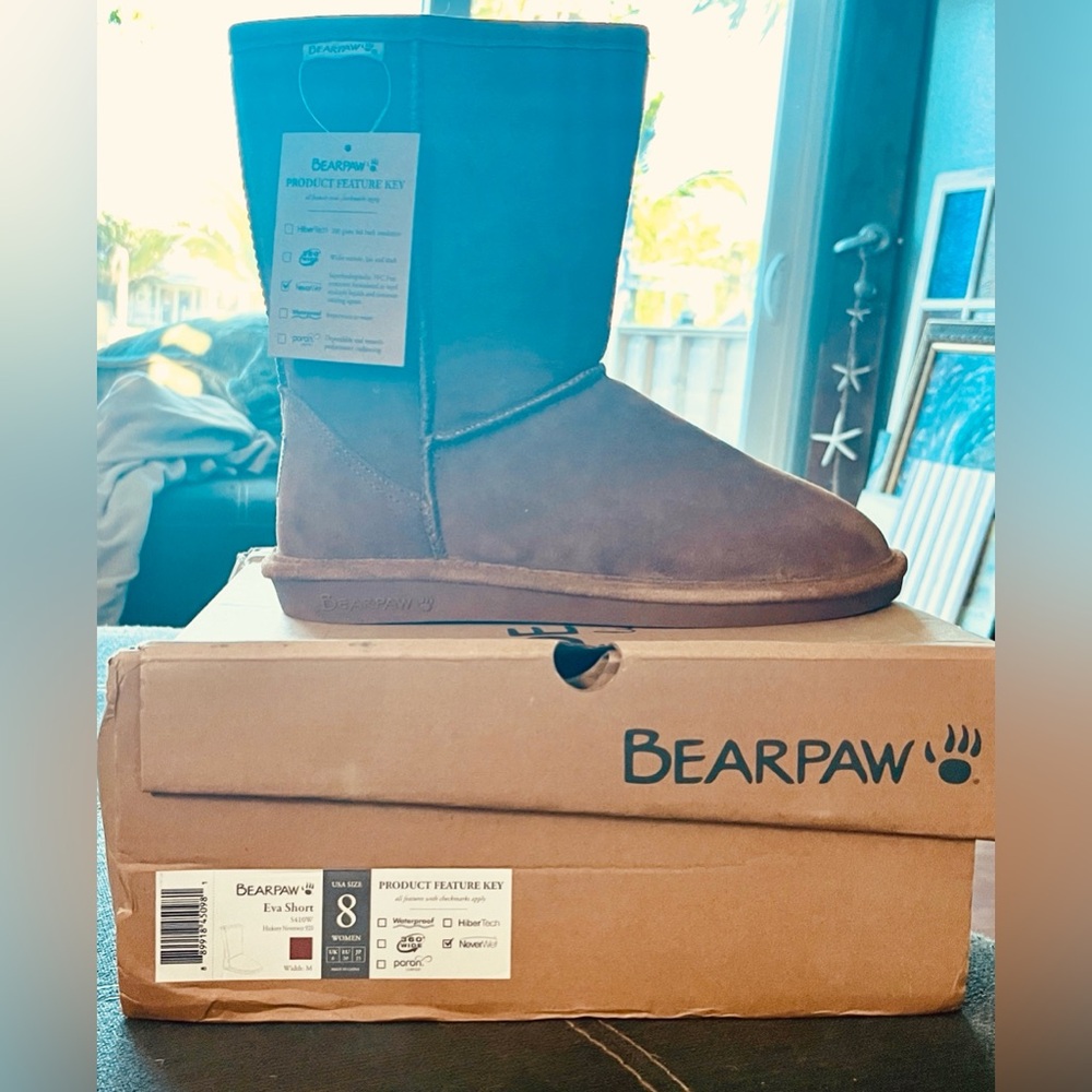 BearPaw Tan Suede Boots